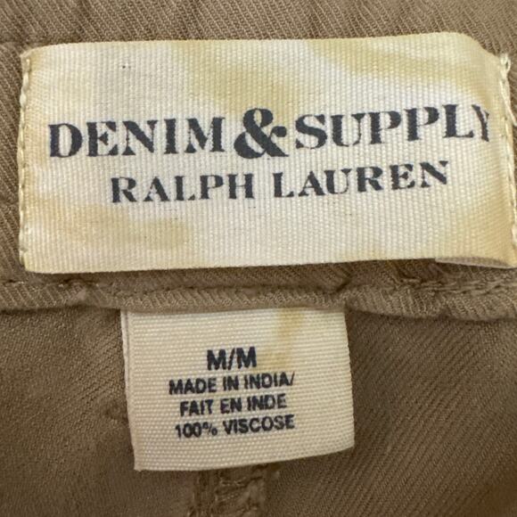 Denim & Supply Ralph Lauren Women's Viscose Cargo Pants Tan Size M Utility Style - Picture 7 of 8